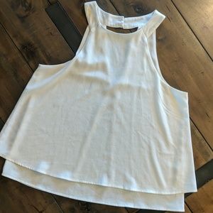White Flowy Tank Top